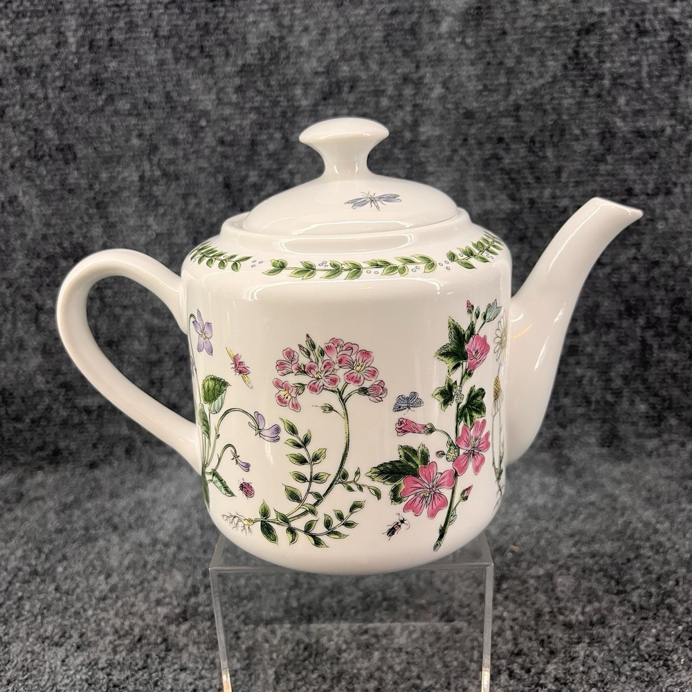 Botanical by Andrea by Sadek 4 Cup Teapot & Lid Floral Insects